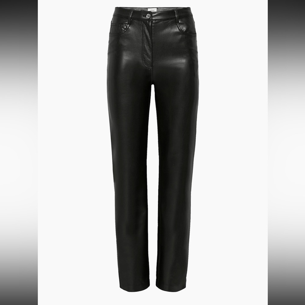 Aritzia Melina Leather Pants - Black